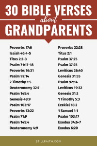 100 Bible Verses about Grandparents (KJV) | StillFaith