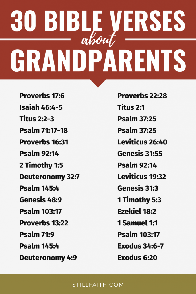 132 Bible Verses about Grandparents