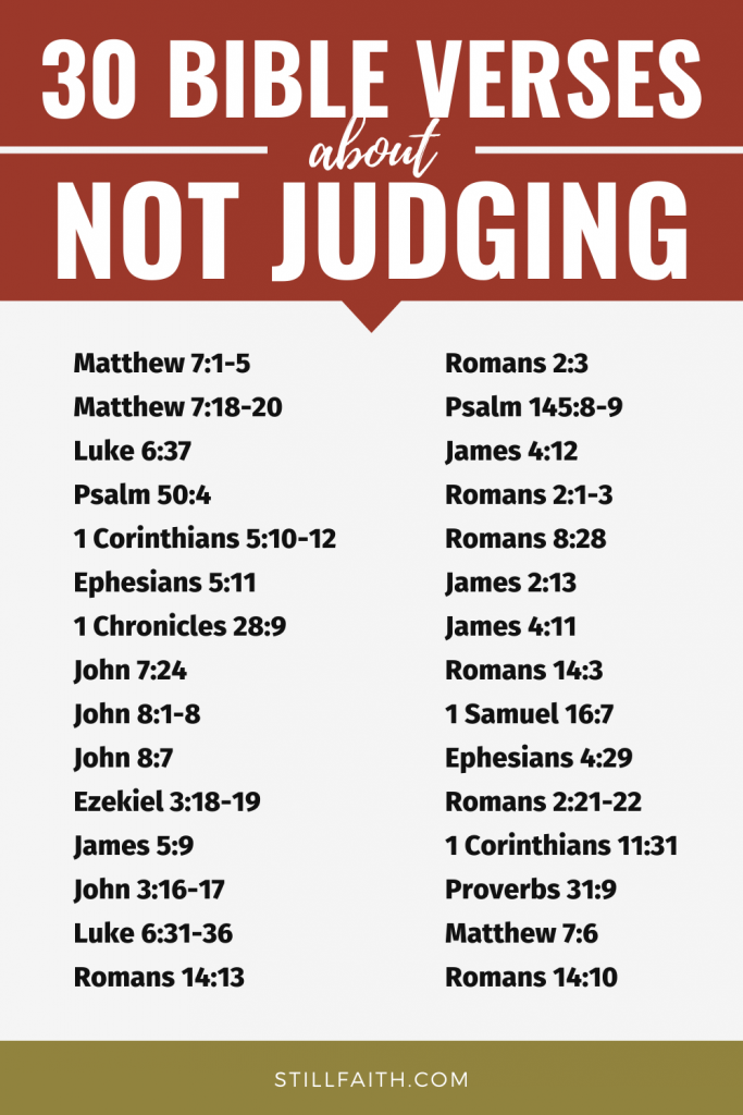 130 Bible Verses about Not Judging