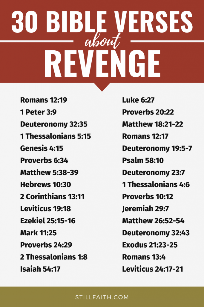 106 Bible Verses about Revenge