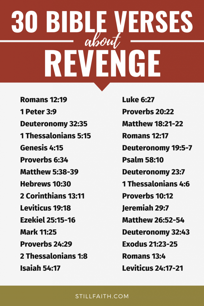 What does the Bible say about revenge?