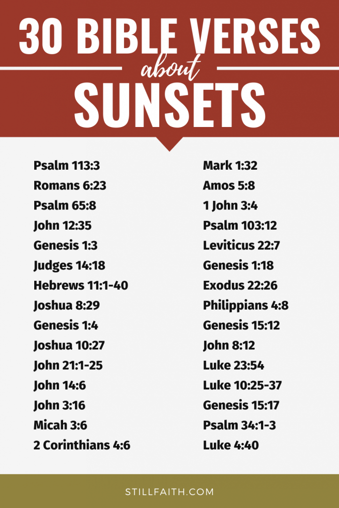 101 Bible Verses about Sunsets