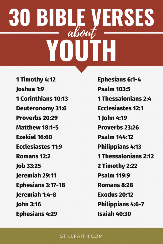 185 Bible Verses about Youth