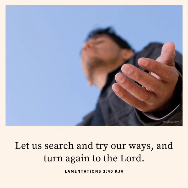 Lamentations 3:40 KJV Image