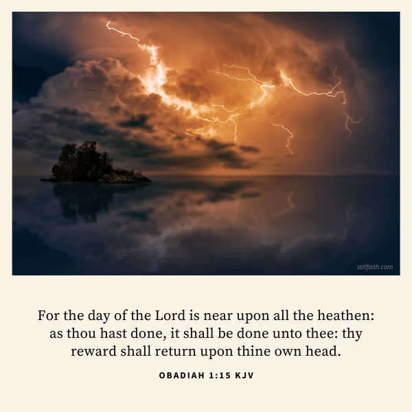 Obadiah 1:15 KJV Image