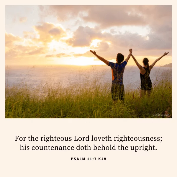 Psalm 11:7 KJV Image