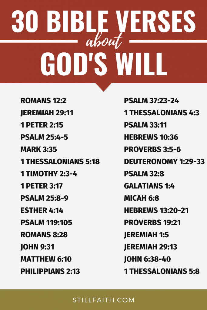 100 Bible Verses about God's Will (KJV) | StillFaith.com