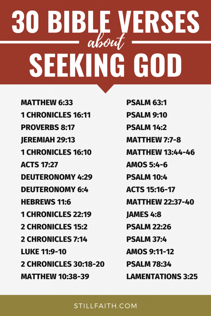 141 Bible Verses about Seeking God