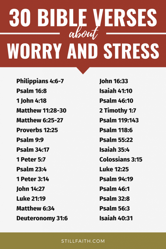 109 Bible Verses about Worry and Stress
