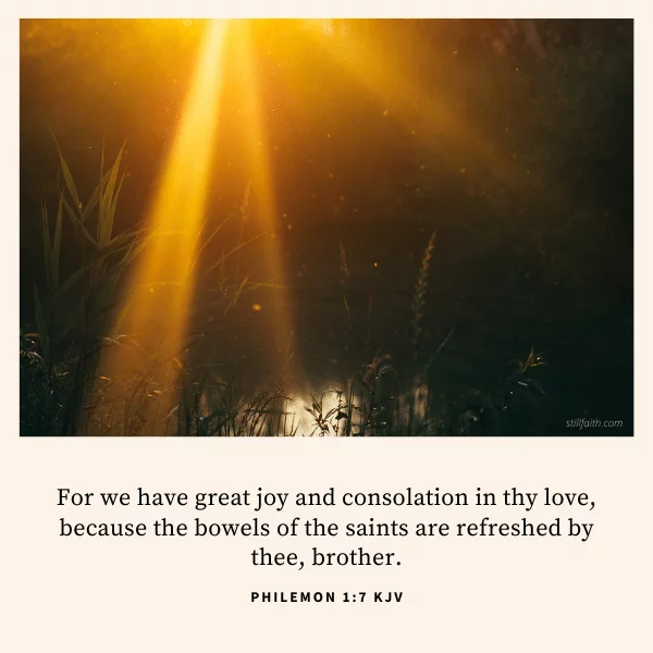 Philemon 1:7 KJV Image