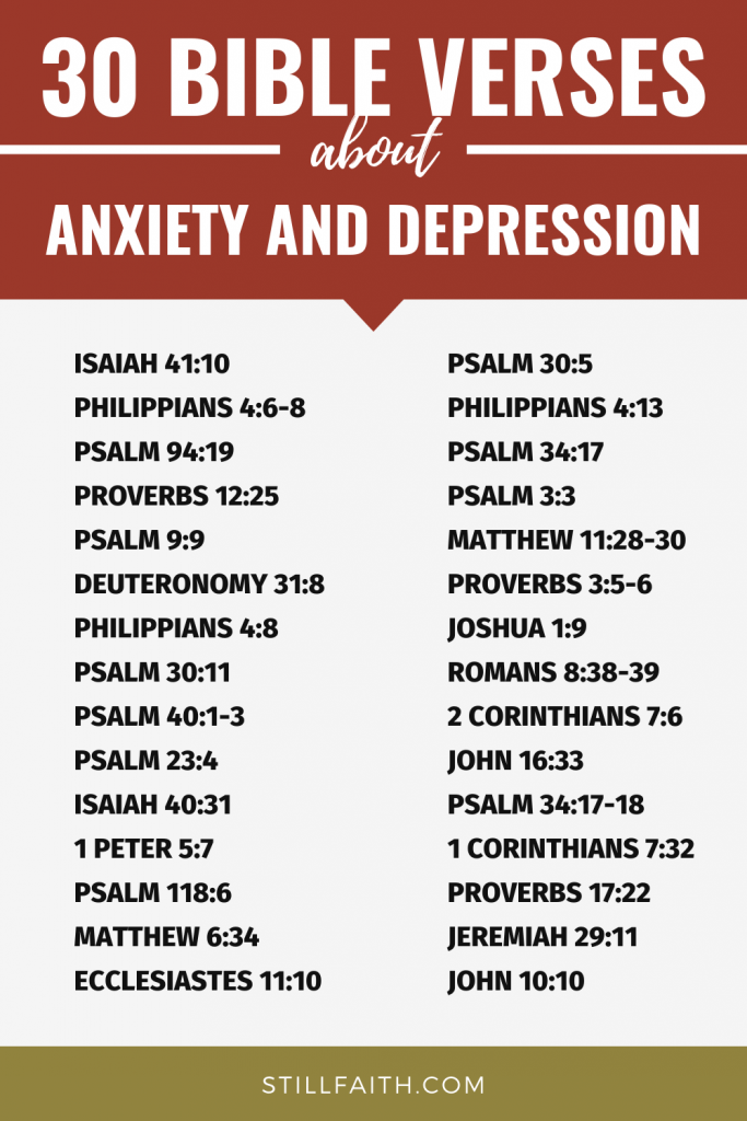 123 Bible Verses about Anxiety and Depression