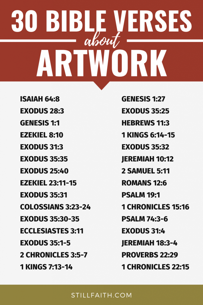 169 Bible Verses about Artwork