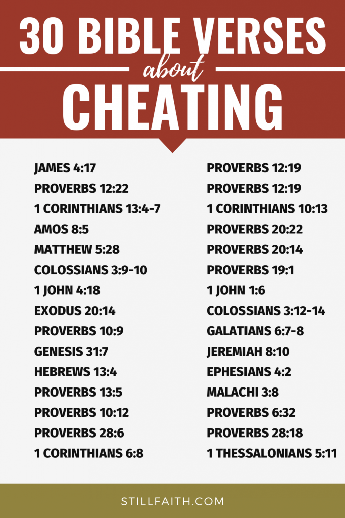 163 Bible Verses about Cheating