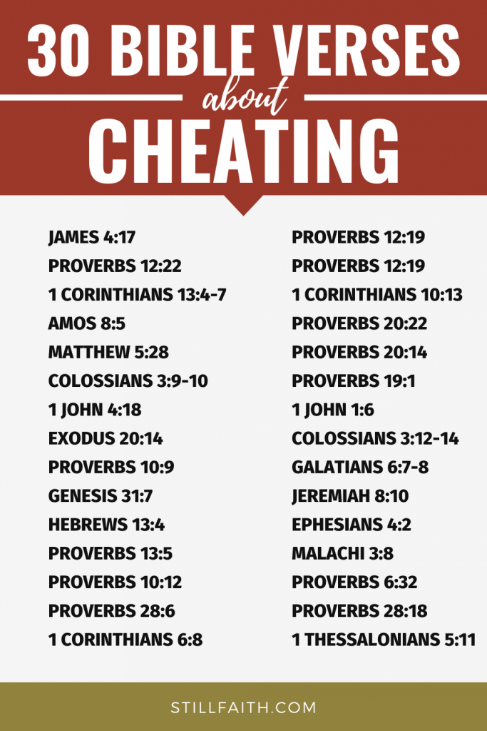100 Bible Verses About Cheating KJV StillFaith