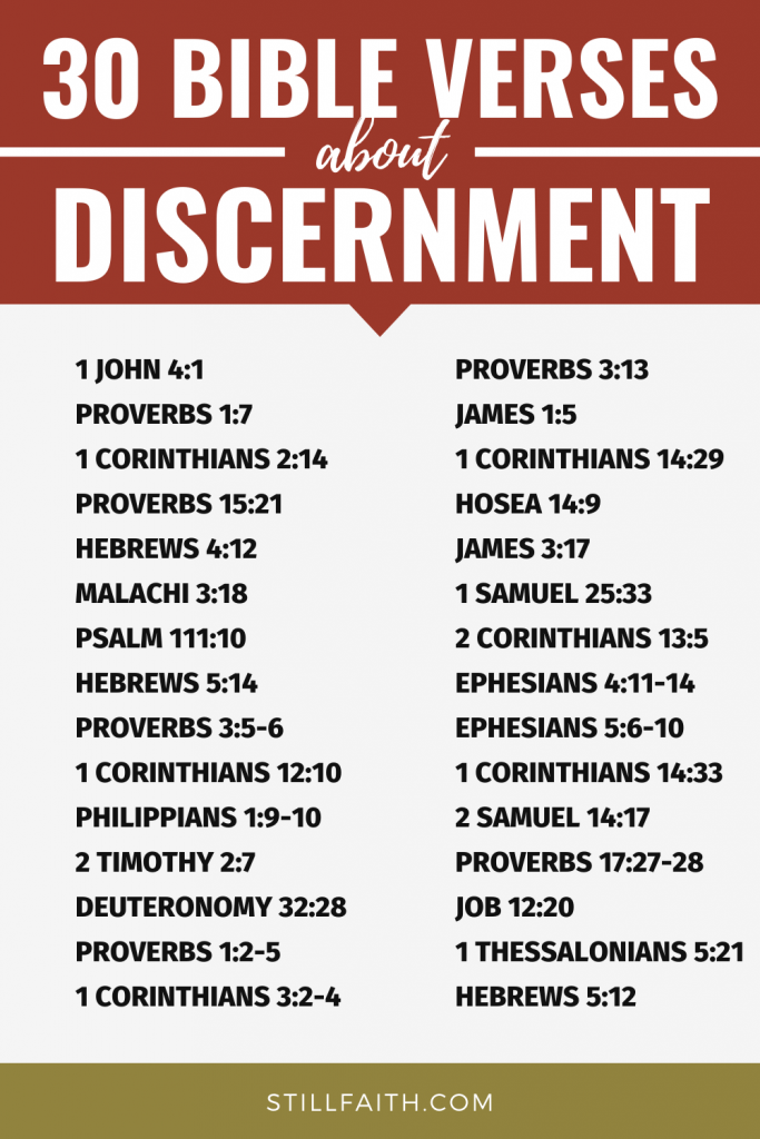 167 Bible Verses about Discernment