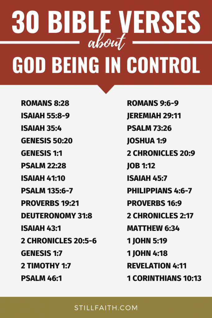 185 Bible Verses about God Being in Control