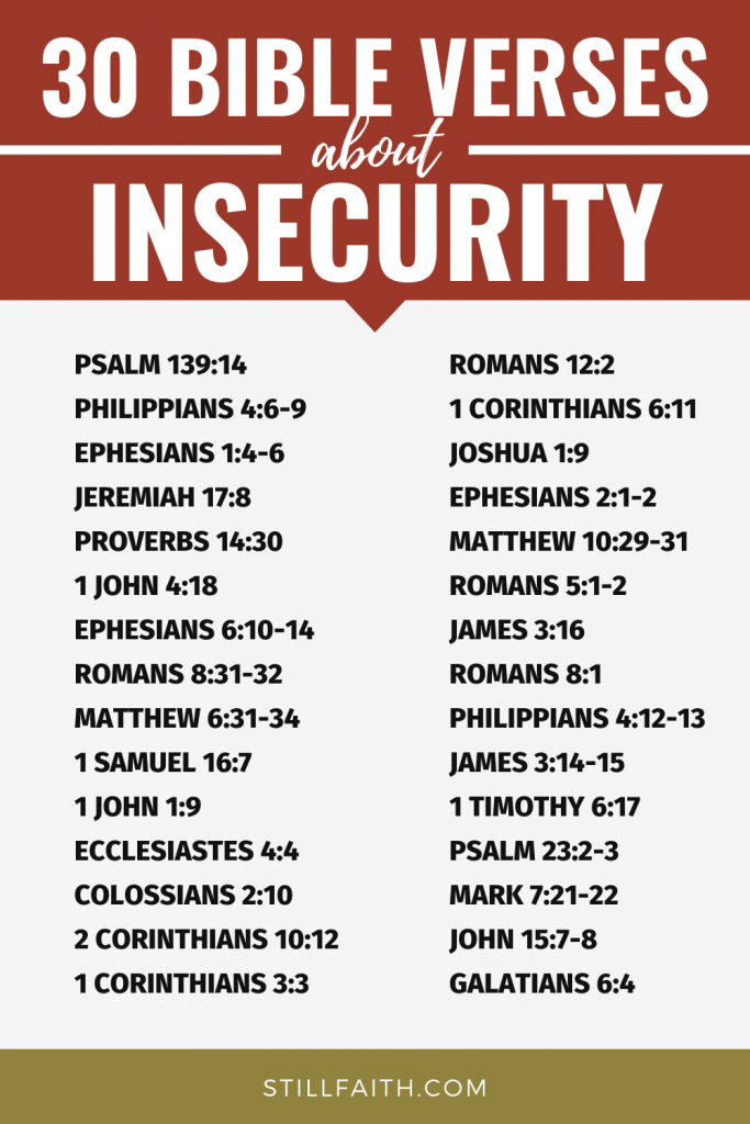 177 Bible Verses about Insecurity