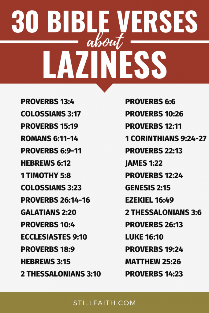 116 Bible Verses about Laziness