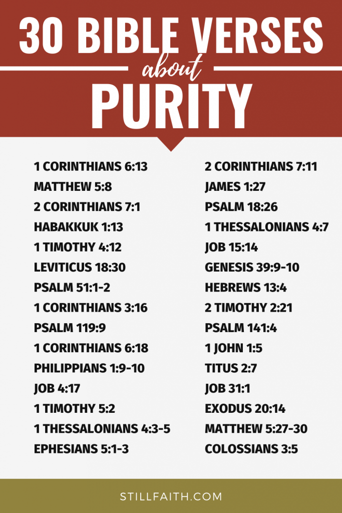 172 Bible Verses about Purity