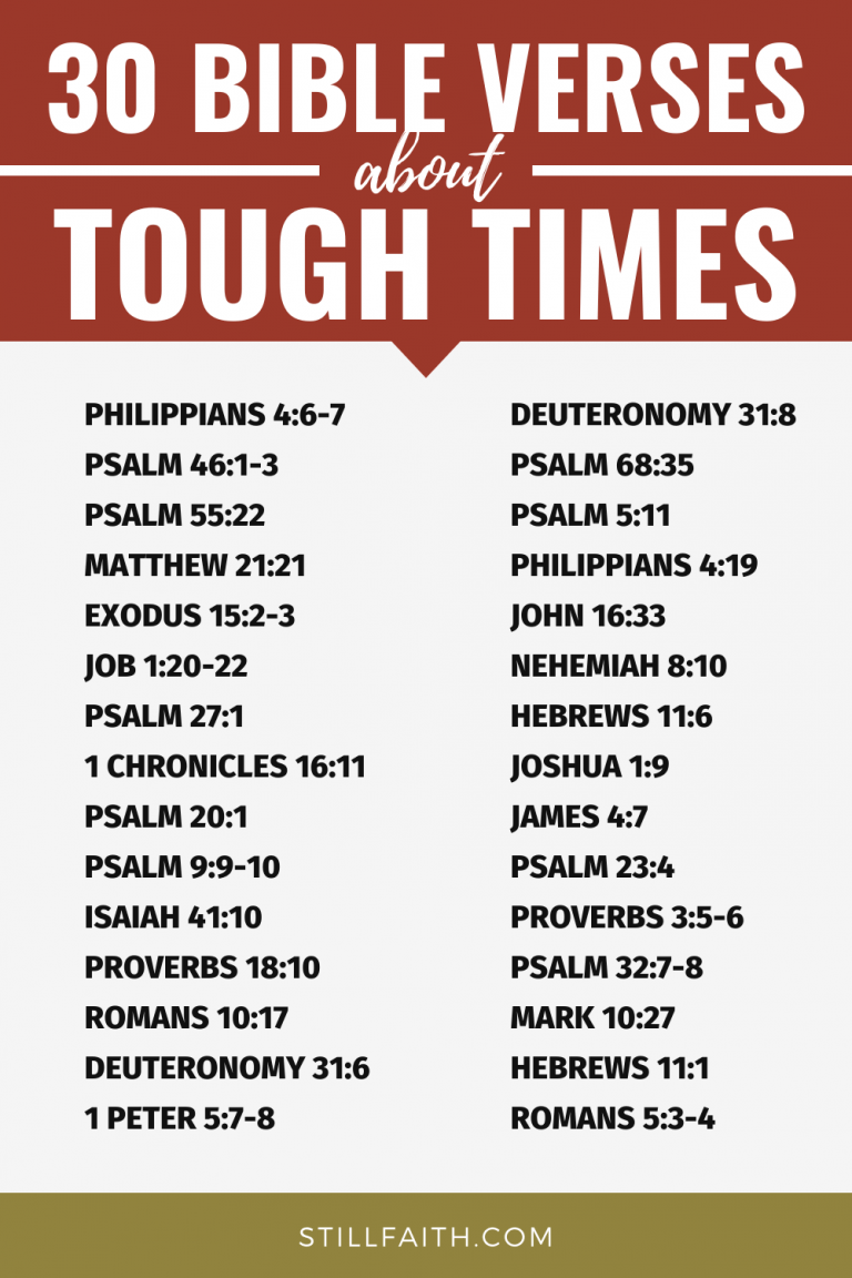 3 Bible Verses about Tough Times (KJV)