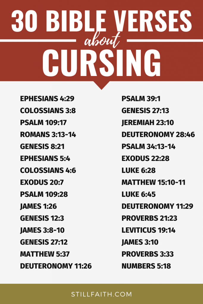 100 Bible Verses About Cursing Kjv Stillfaith 