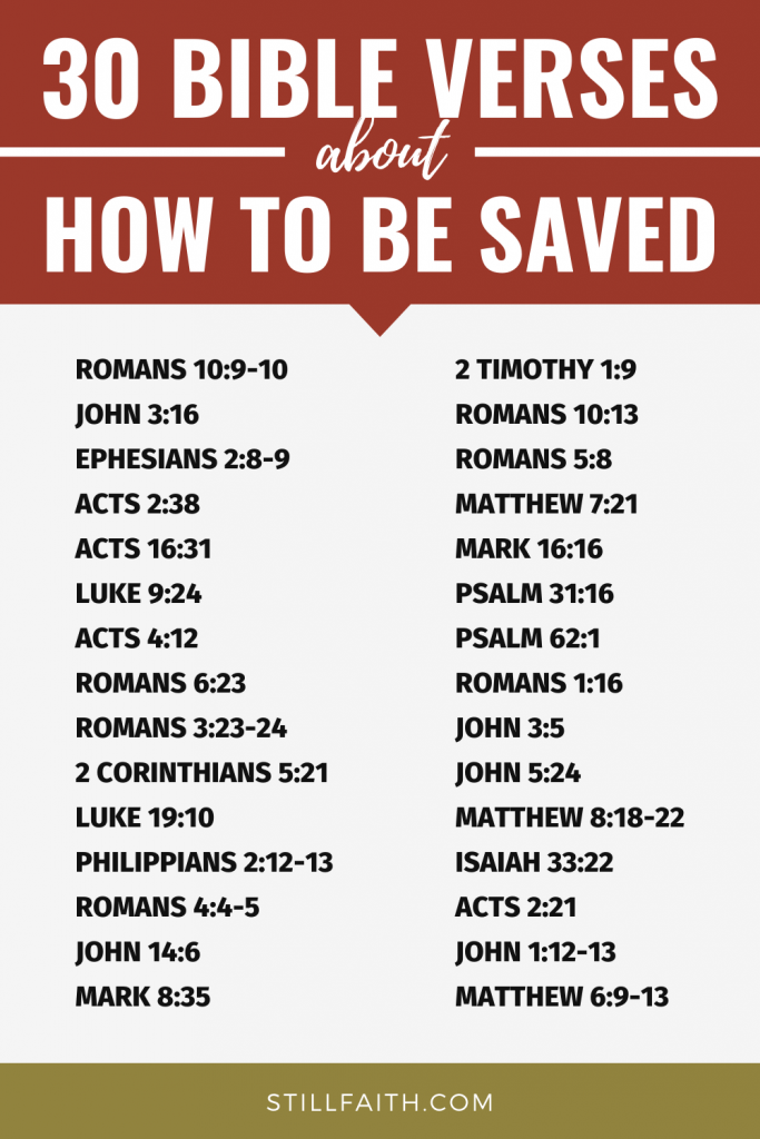 178 Bible Verses about How to be Saved