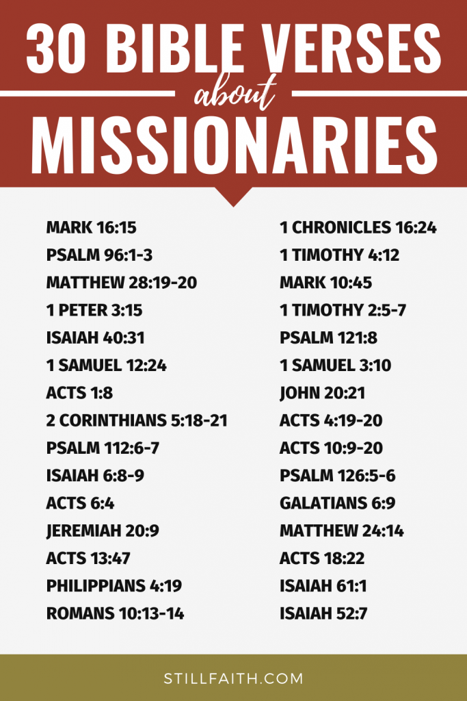 166 Bible Verses about Missionaries