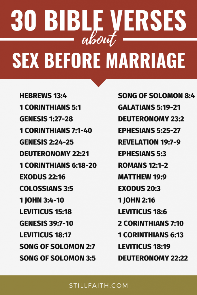 96 Bible Verses about Sex Before Marriage
