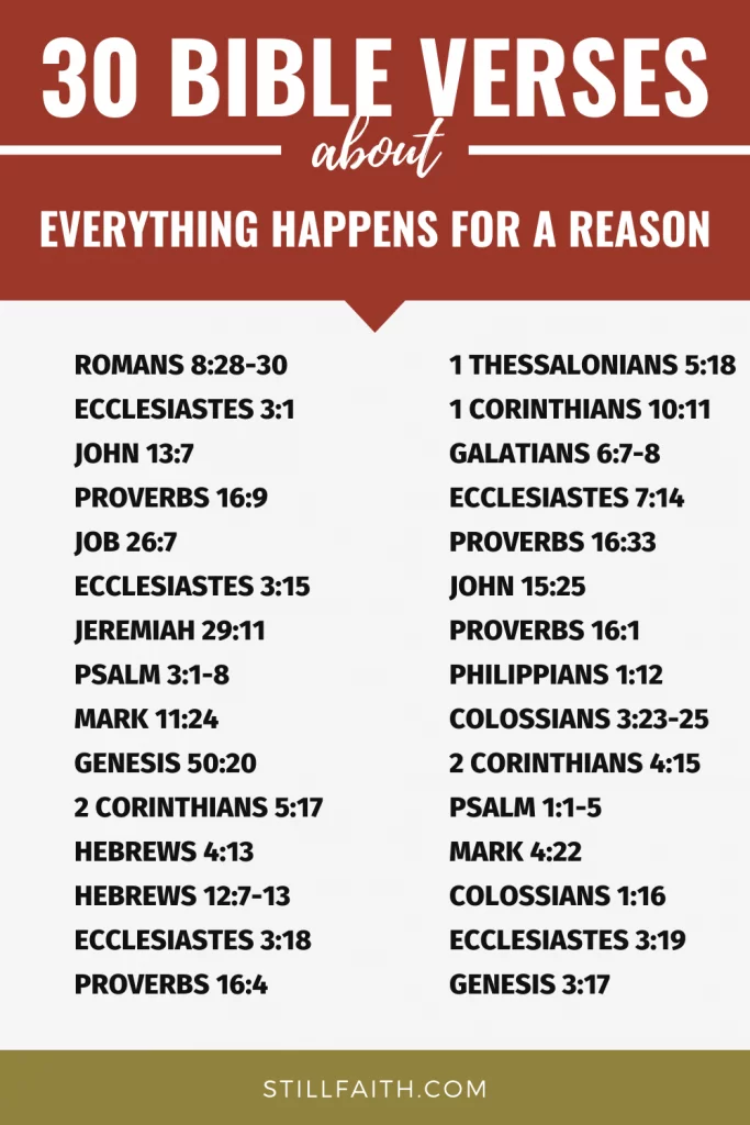 64 Bible Verses about Everything Happens for a Reason