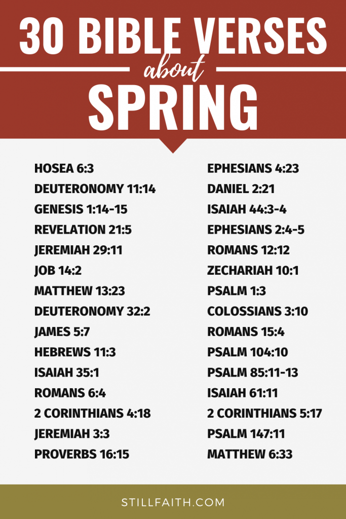 104 Bible Verses about Spring