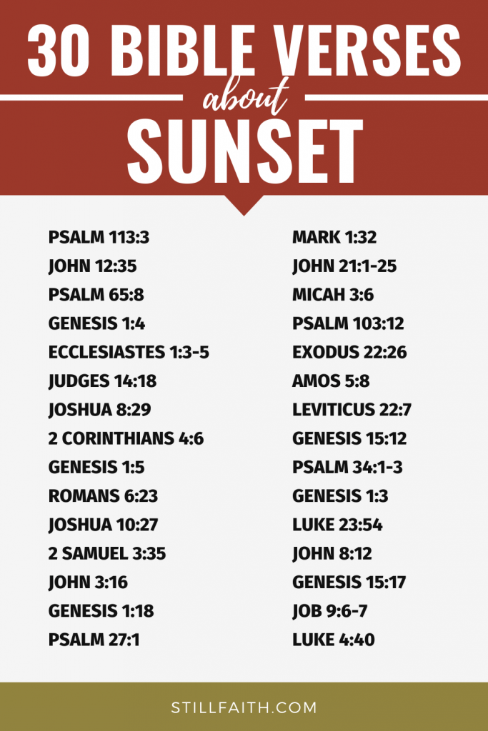100 Bible Verses about the Sunset