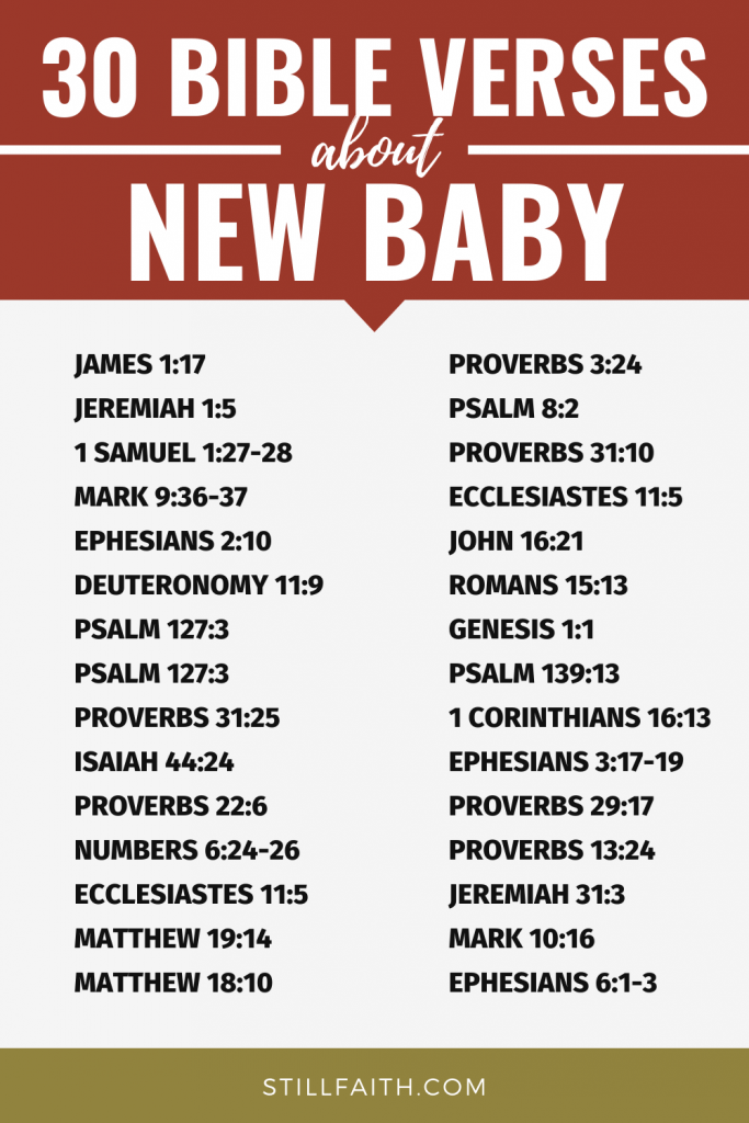 132 Bible Verses about New Baby