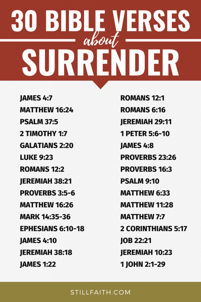 166 Bible Verses about Surrender