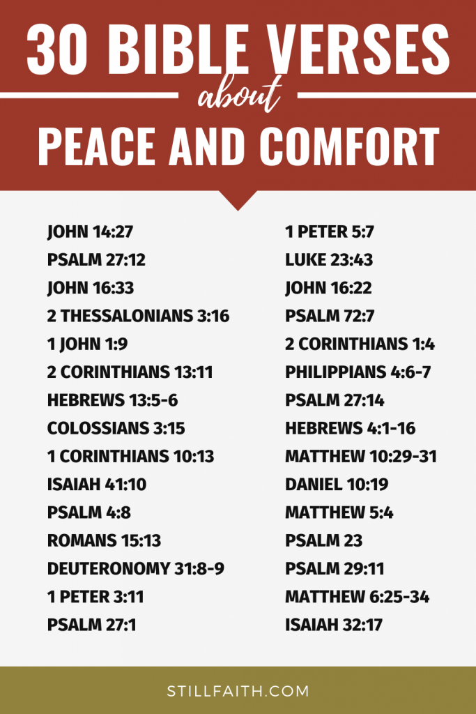 163 Bible Verses about Peace and Comfort