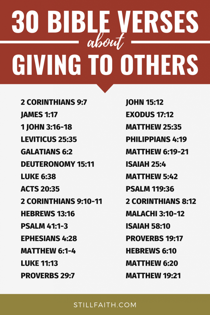 119 Bible Verses about Giving to Others