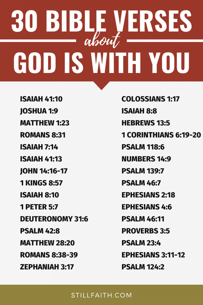 178 Bible Verses about God is With You
